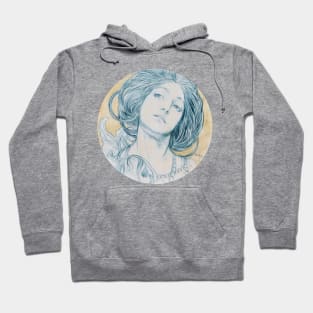 Head of a young woman Hoodie